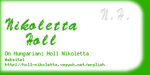 nikoletta holl business card